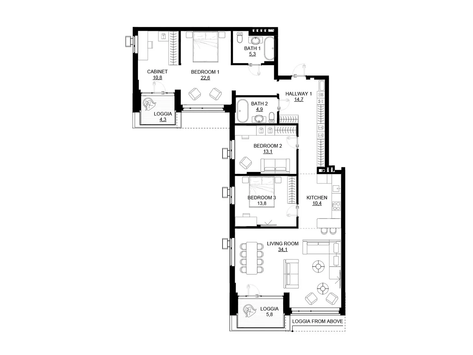 Продается 3-комнатная квартира 133.8 кв. м в Киеве, ул. Драгоманова