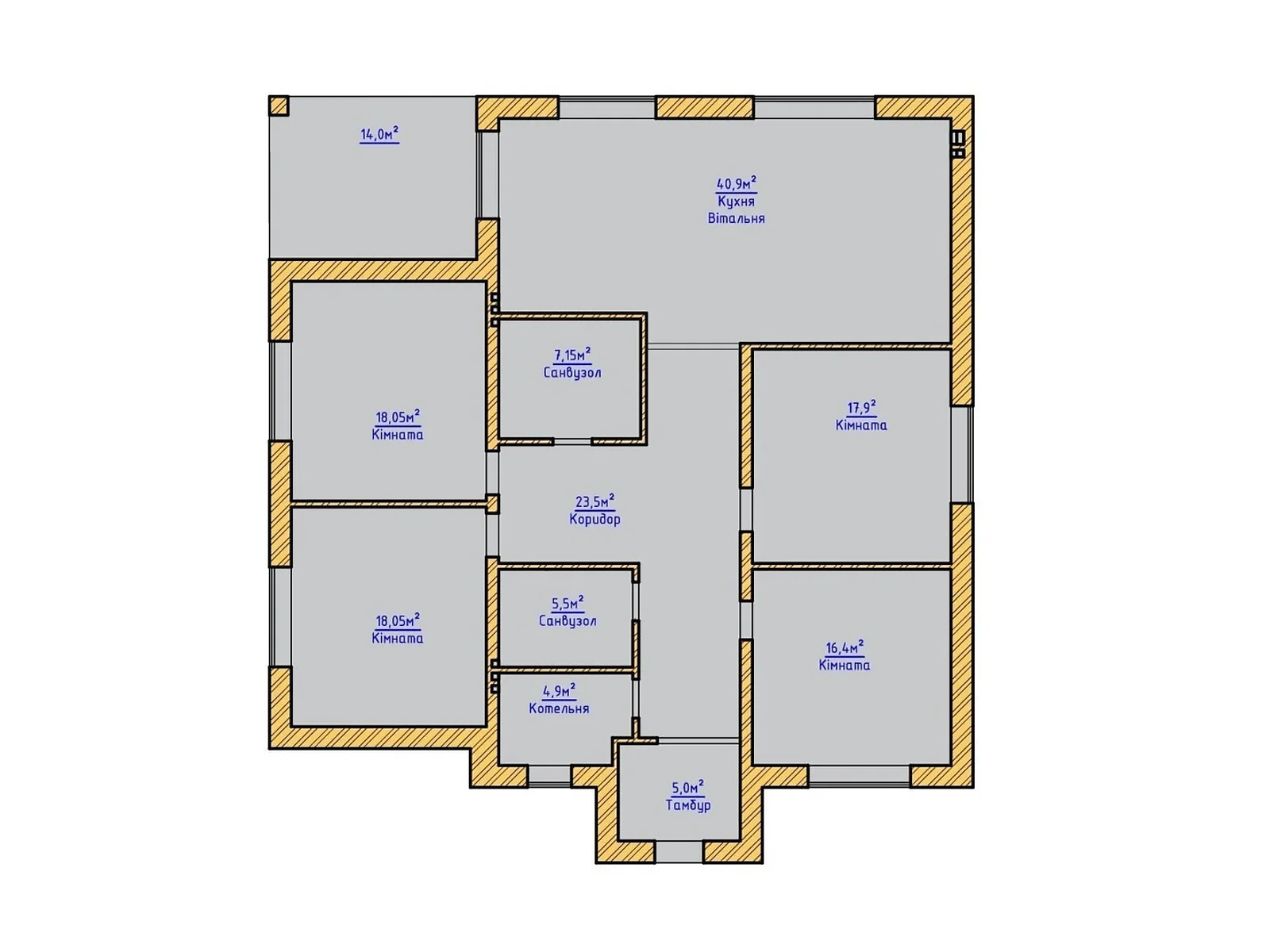 Продается дом на 2 этажа 155 кв. м с камином, цена: 235000 $