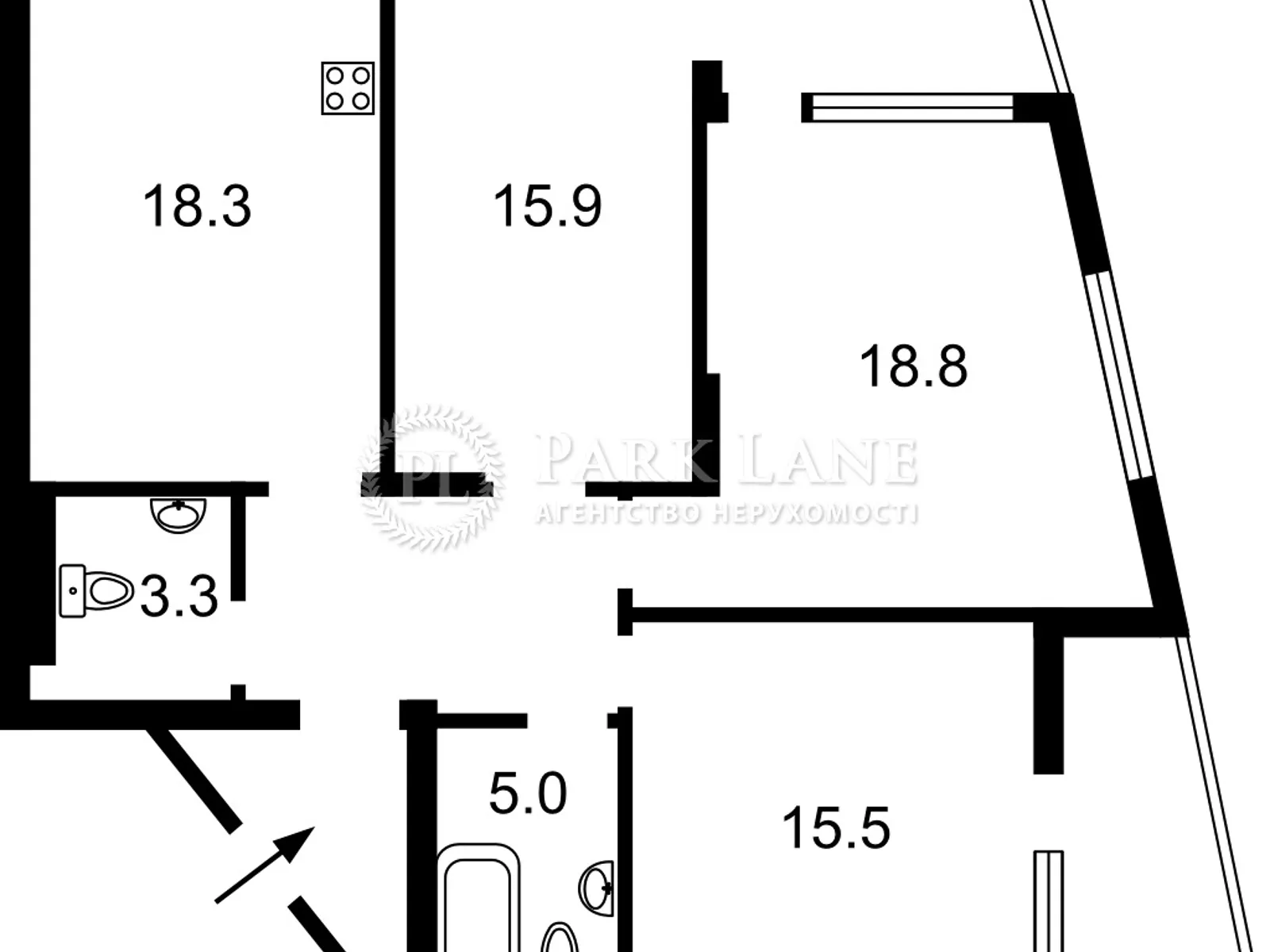 Продается 3-комнатная квартира 92 кв. м в Киеве, ул. Редчинская, 5