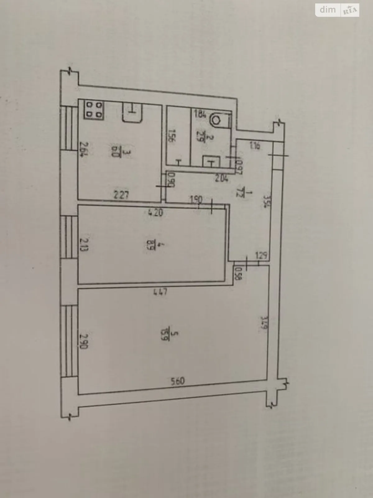 2-кімнатна квартира 42 кв. м у Запоріжжі, цена: 17000 $