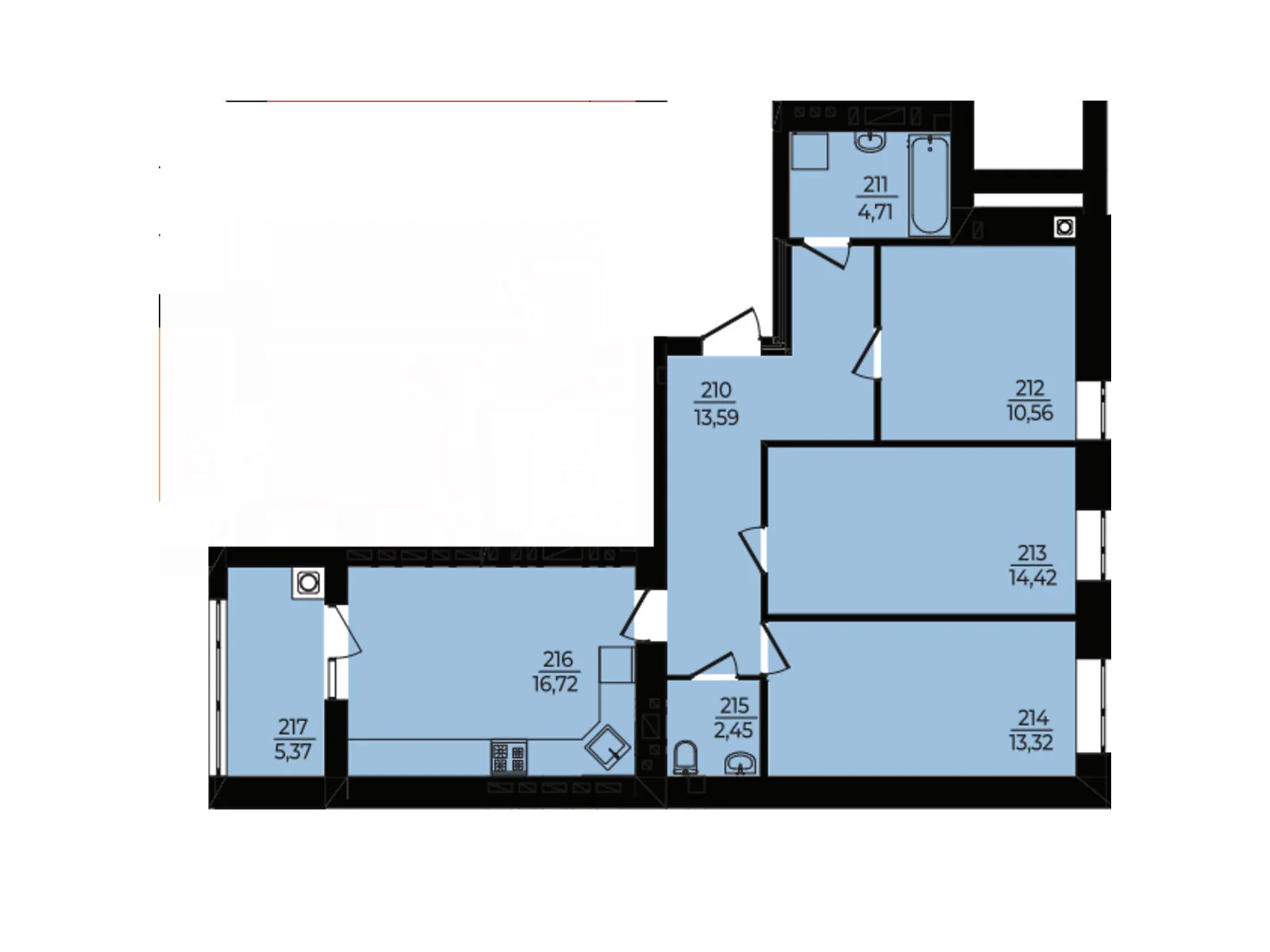 Продается 3-комнатная квартира 82.28 кв. м в Хмельницком, цена: 55135 $