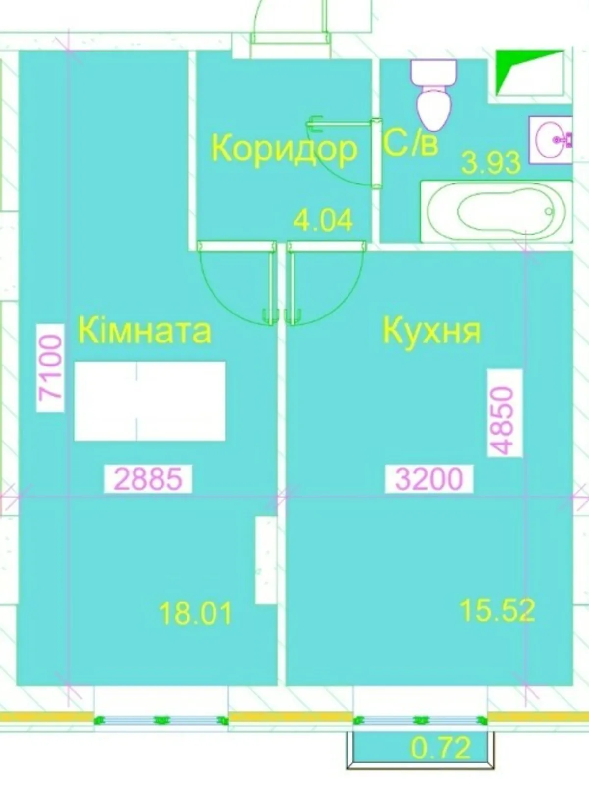 Продается 1-комнатная квартира 44.3 кв. м в Одессе - фото 3