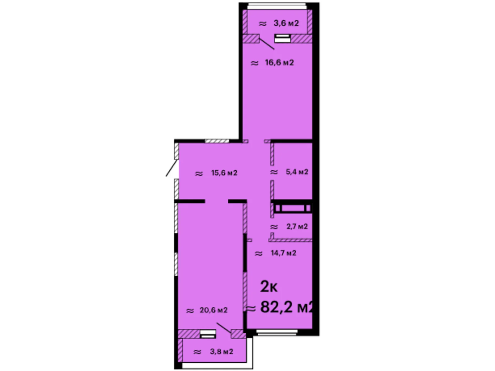 Продается 2-комнатная квартира 82.2 кв. м в Одессе, просп. Гагарина, 9