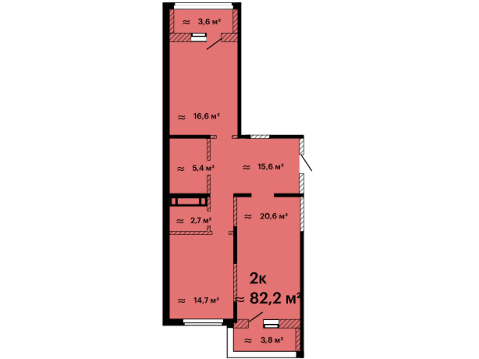 Продается 2-комнатная квартира 82.2 кв. м в Одессе, просп. Гагарина, 9