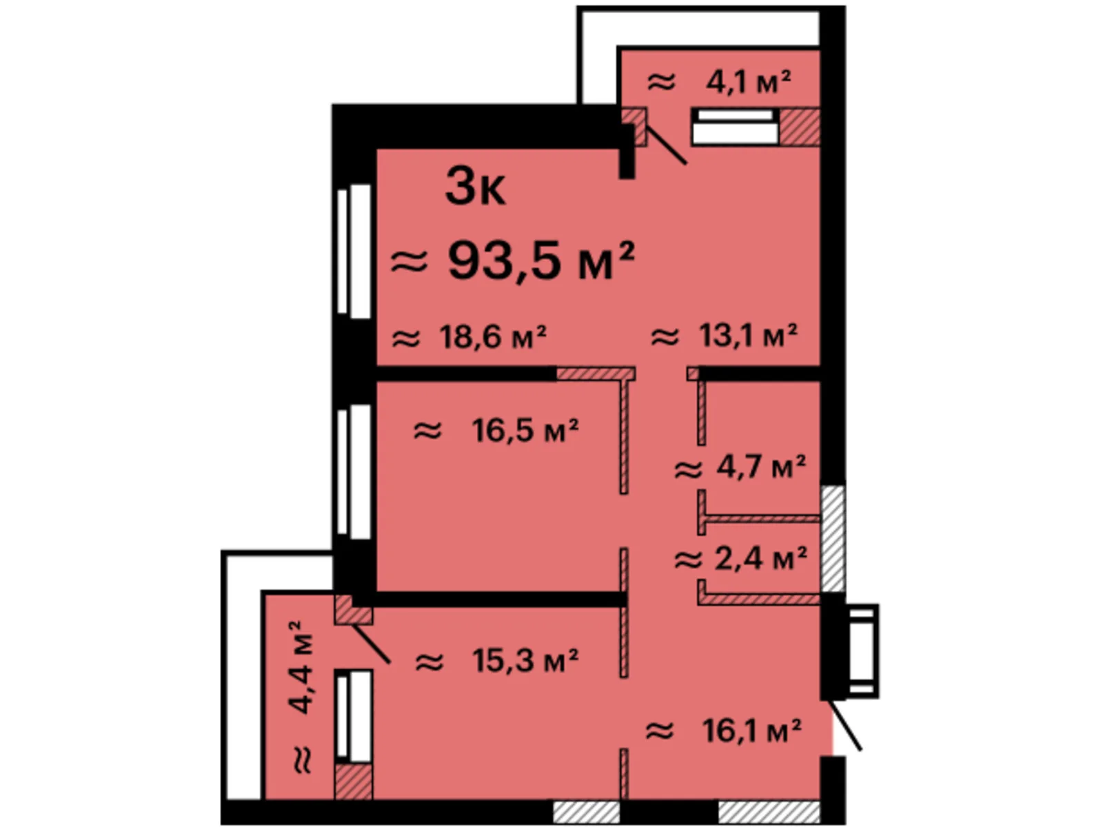 Продается 3-комнатная квартира 93.5 кв. м в Одессе, цена: 116875 $ - фото 1