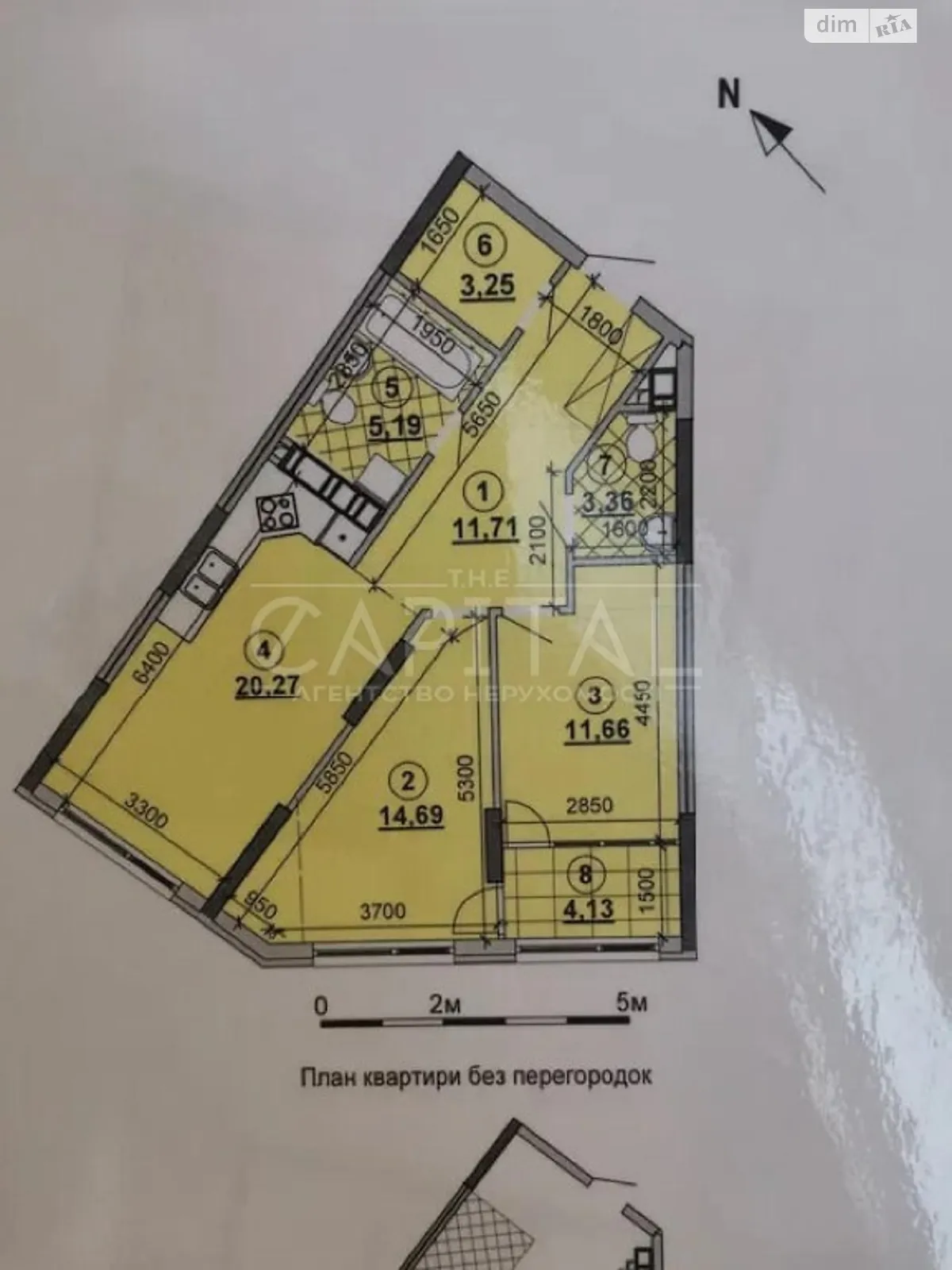 Продается 2-комнатная квартира 76.3 кв. м в Киеве, наб. Днепровская