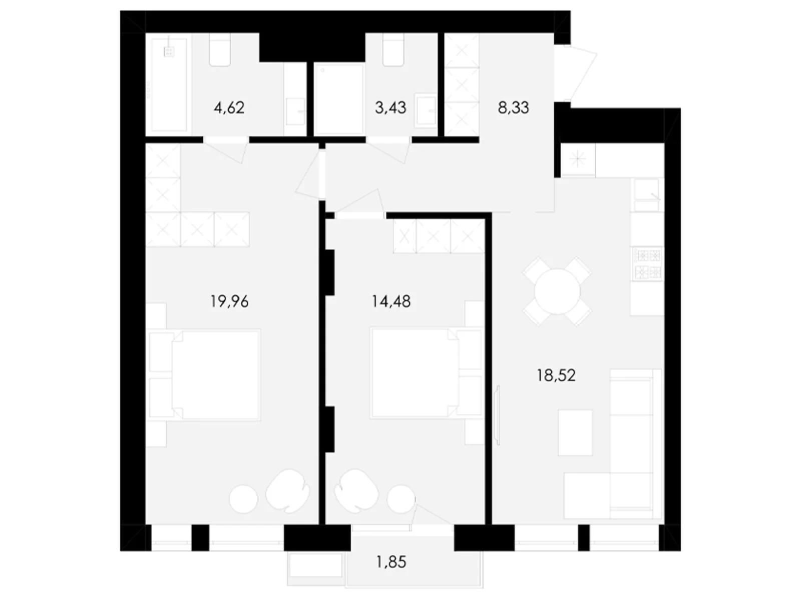 Продается 2-комнатная квартира 70 кв. м в Львове, цена: 136305 $