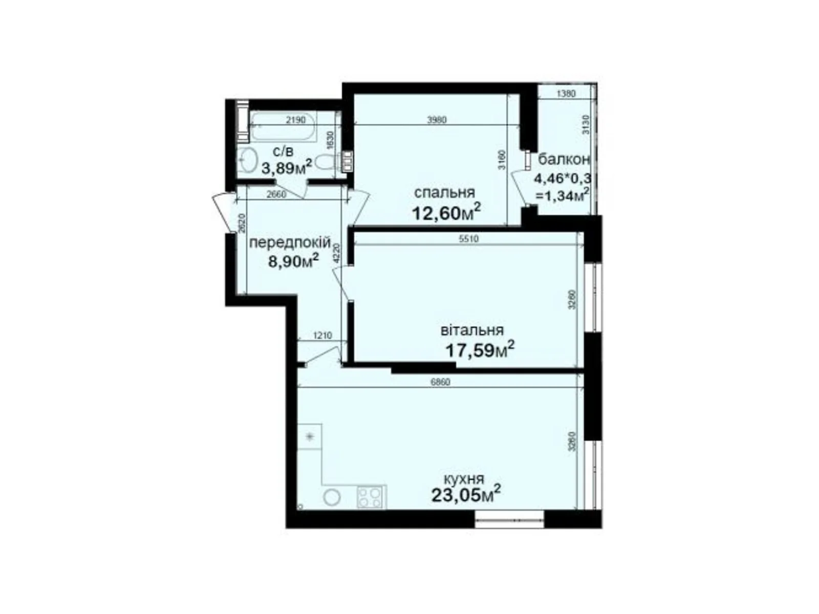 Продается 2-комнатная квартира 67.37 кв. м в Киеве, ул. Метрологическая, 148 - фото 1