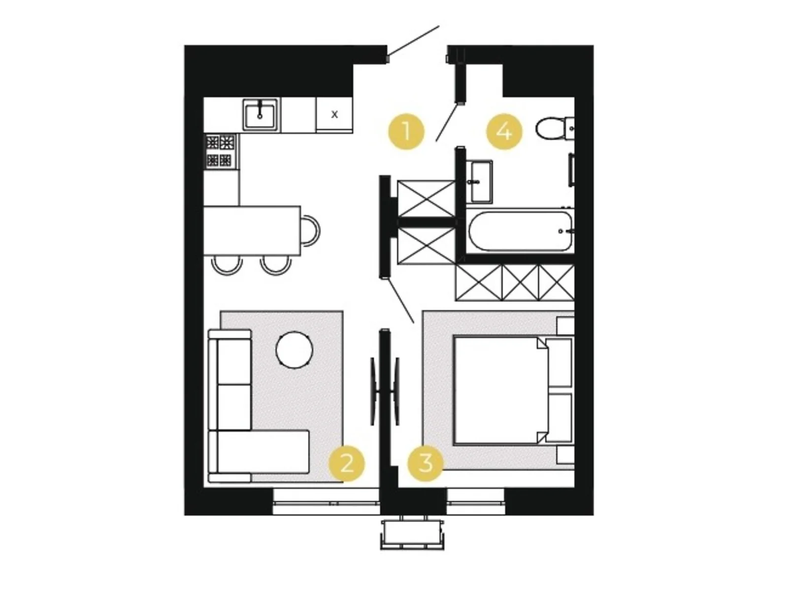 Продається 1-кімнатна квартира 38.13 кв. м у Дрогобичі, цена: 35683 $