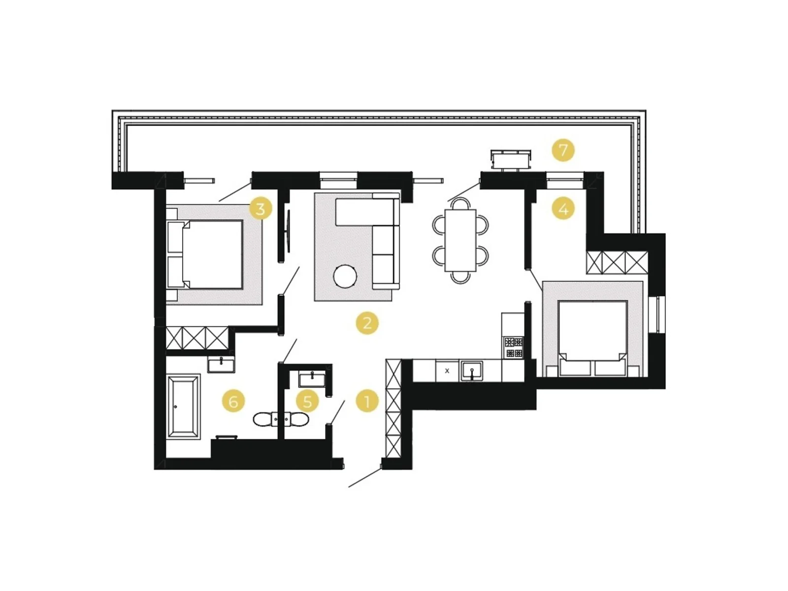 Продається 2-кімнатна квартира 72.01 кв. м у Дрогобичі, цена: 65449 $