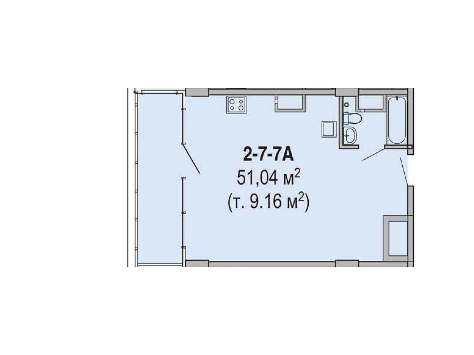 Продается 2-комнатная квартира 51.04 кв. м в Днепре, ул. Овражная, 15