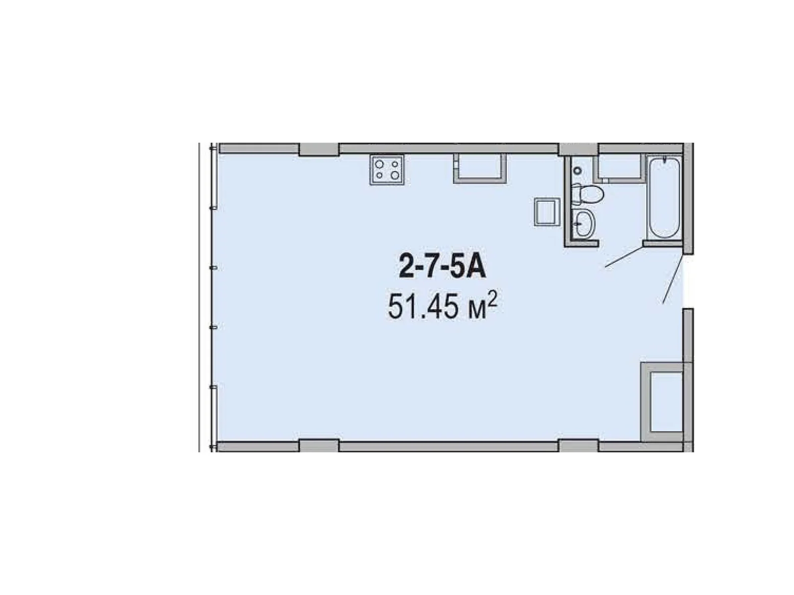 Продается 2-комнатная квартира 51.45 кв. м в Днепре, ул. Овражная, 15