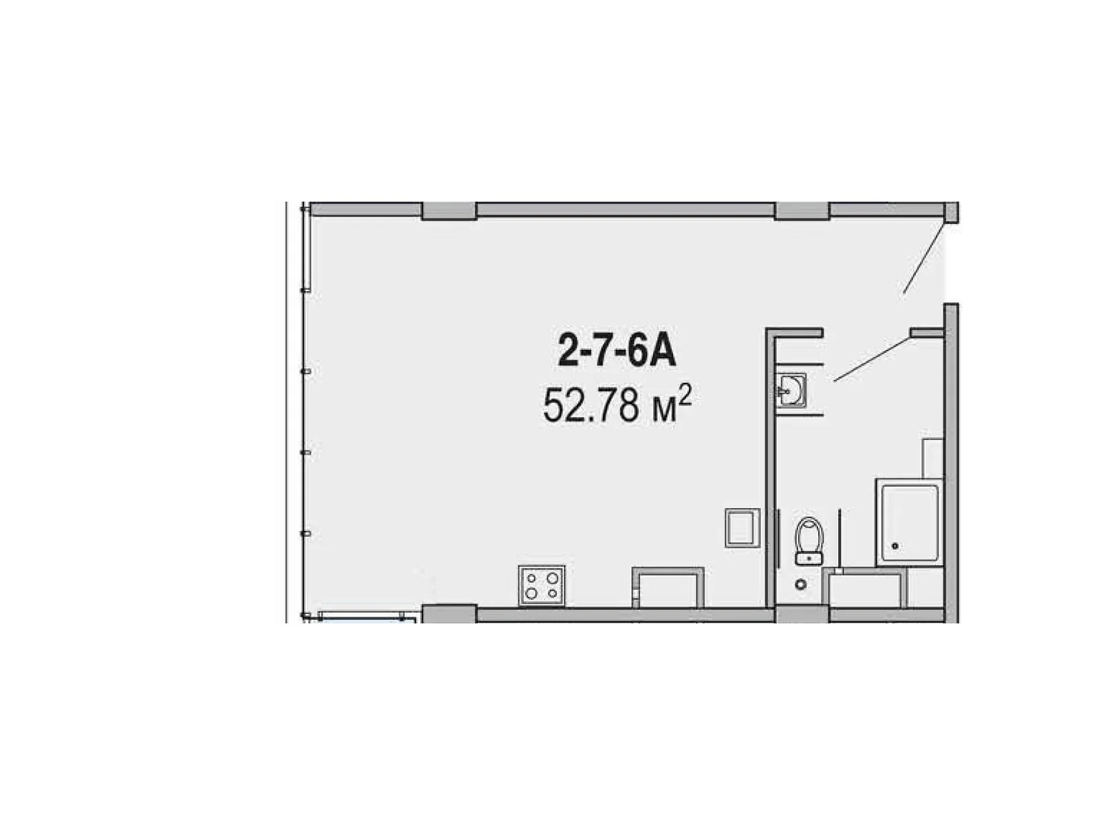 Продается 2-комнатная квартира 52.78 кв. м в Днепре, ул. Овражная, 15