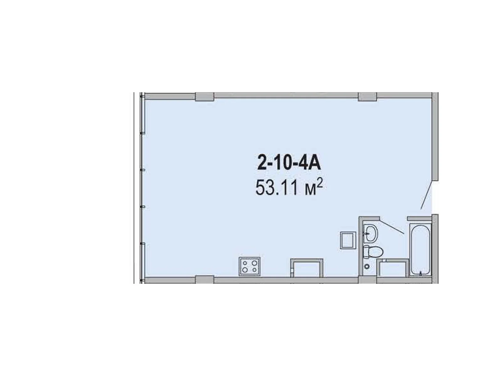 Продается 2-комнатная квартира 53.11 кв. м в Днепре, ул. Овражная, 15