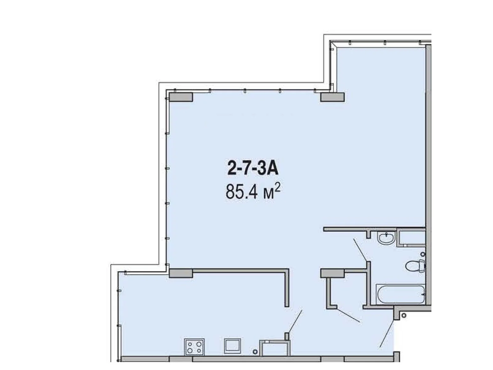 Продается 3-комнатная квартира 85.4 кв. м в Днепре, ул. Овражная, 15