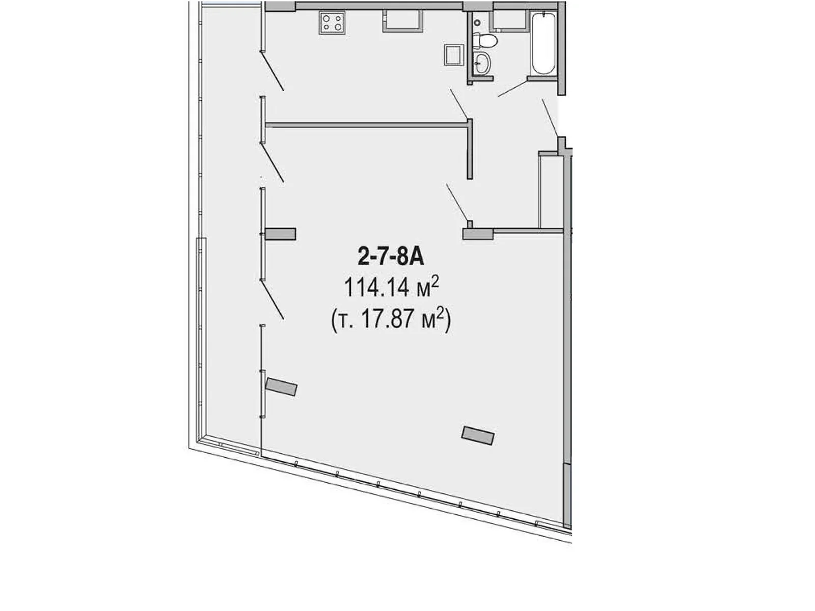 Продается 3-комнатная квартира 114.14 кв. м в Днепре, ул. Овражная, 15 - фото 1