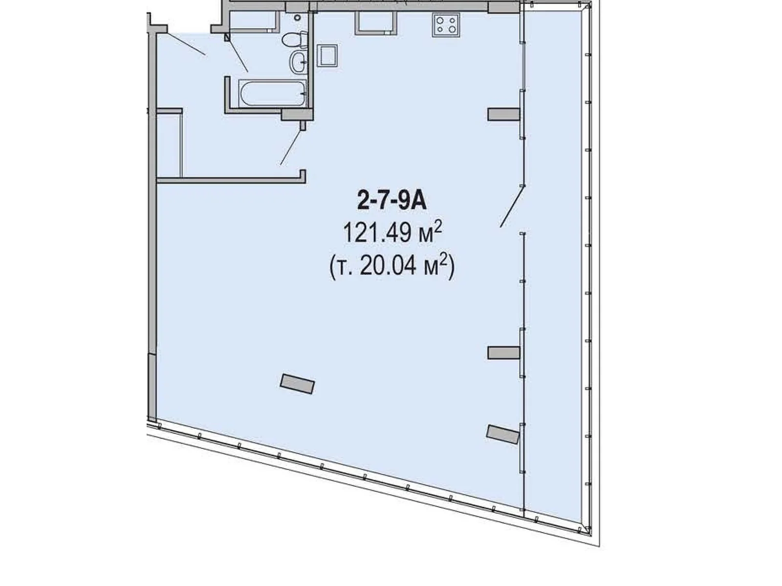 Продается 3-комнатная квартира 121.49 кв. м в Днепре, ул. Овражная, 15 - фото 1