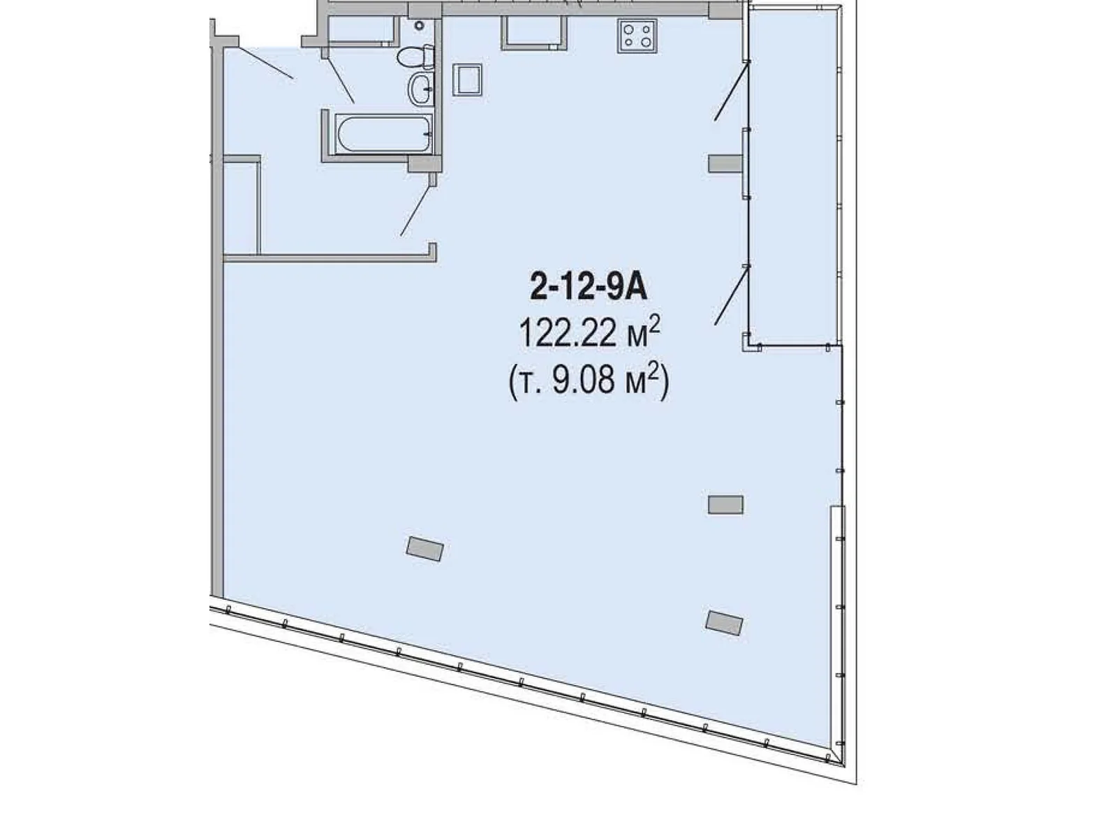 Продается 3-комнатная квартира 122.22 кв. м в Днепре, ул. Овражная, 15