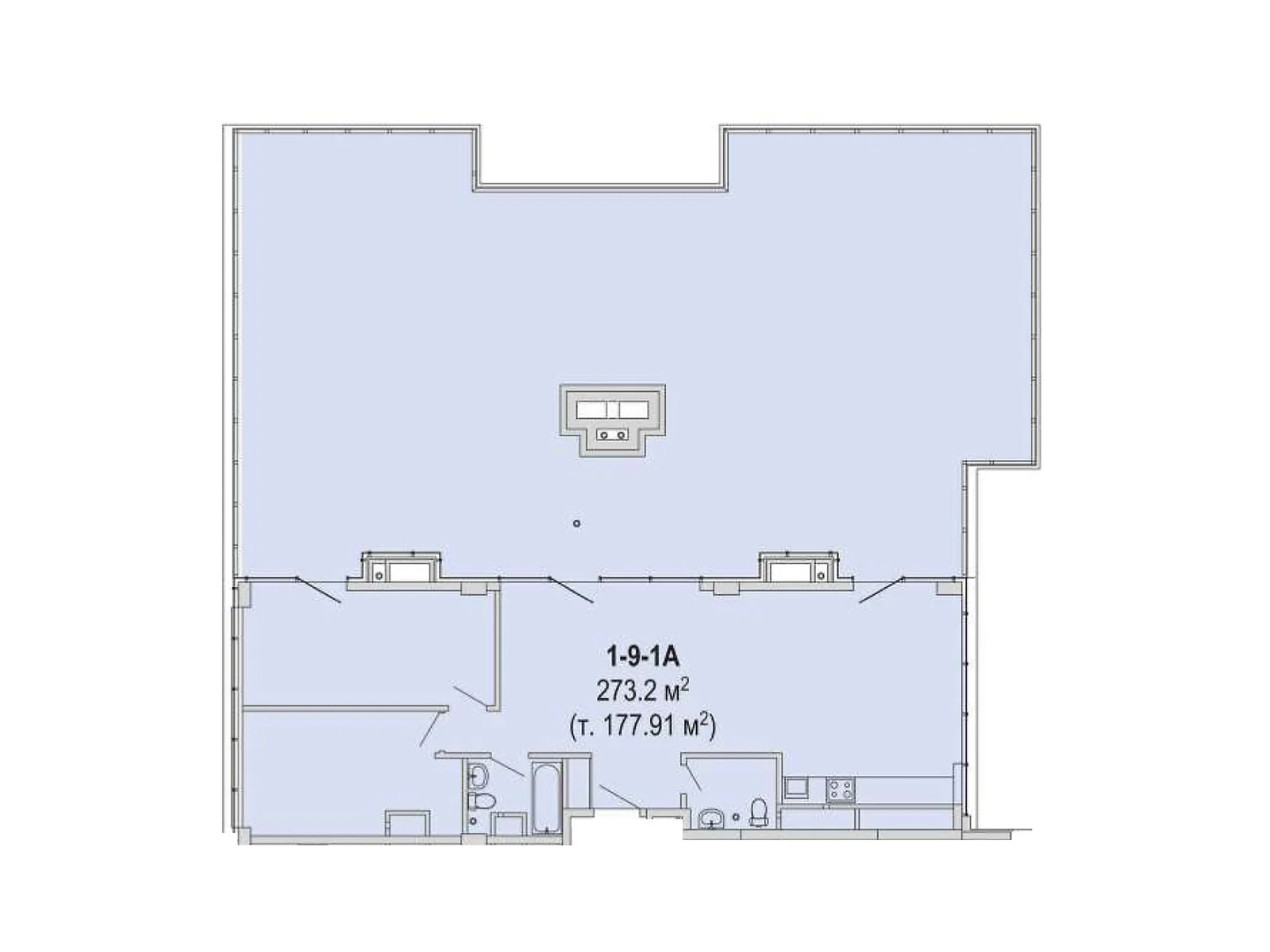 Продается 3-комнатная квартира 273.2 кв. м в Днепре, ул. Овражная, 15 - фото 1