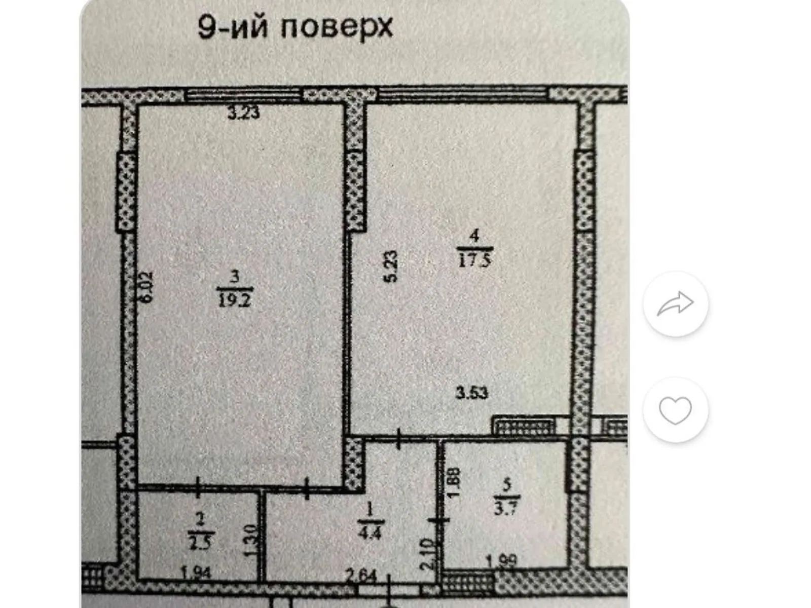 1-кімнатна квартира 47 кв. м у Тернополі, пров. Цегельний