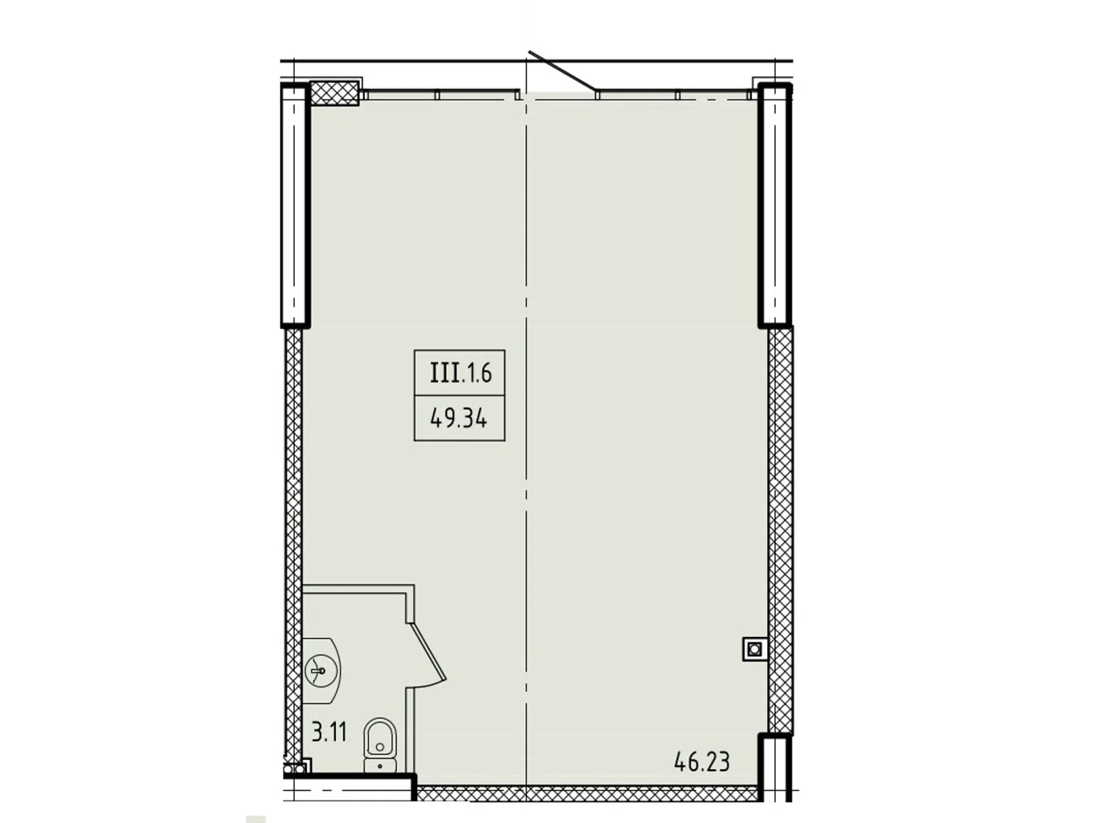 Продается офис 49.34 кв. м в бизнес-центре, цена: 80424 $