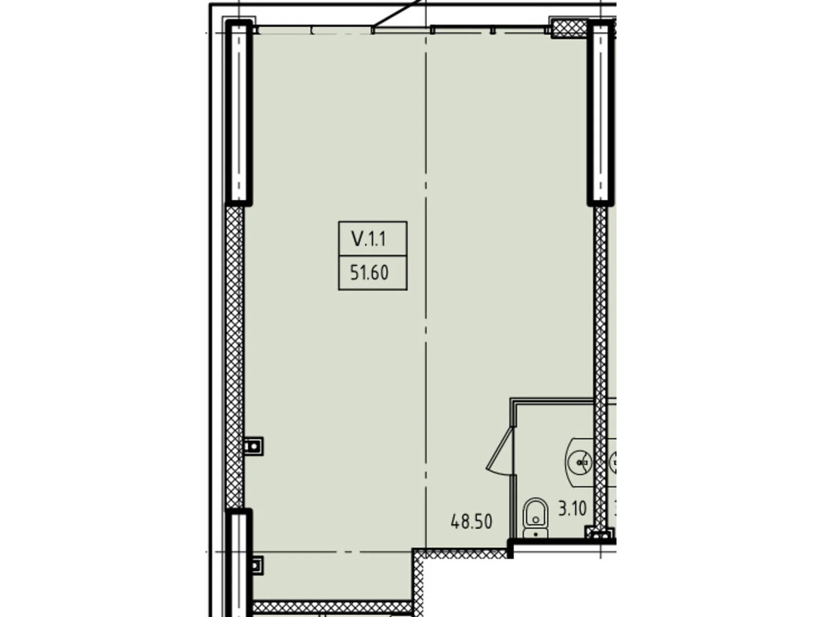 Продается офис 51.6 кв. м в бизнес-центре, цена: 79980 $