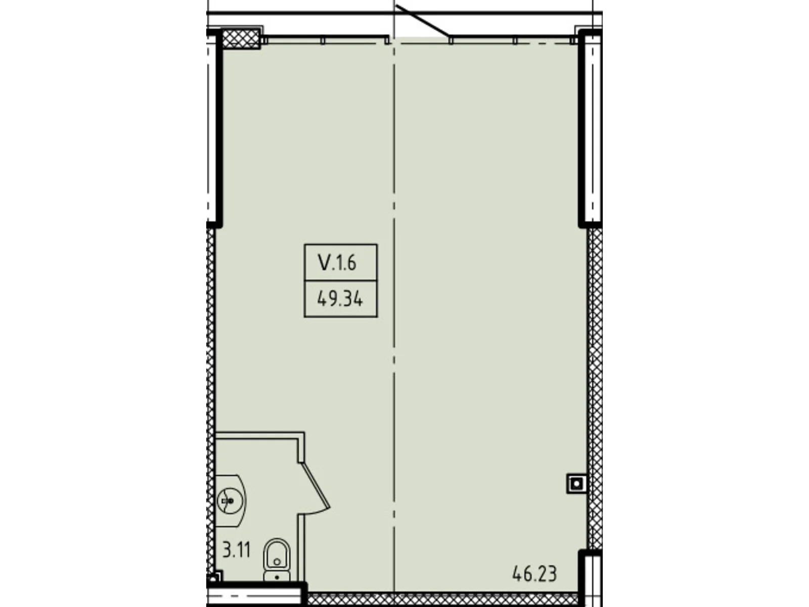 Продается офис 49.34 кв. м в бизнес-центре, цена: 76477 $