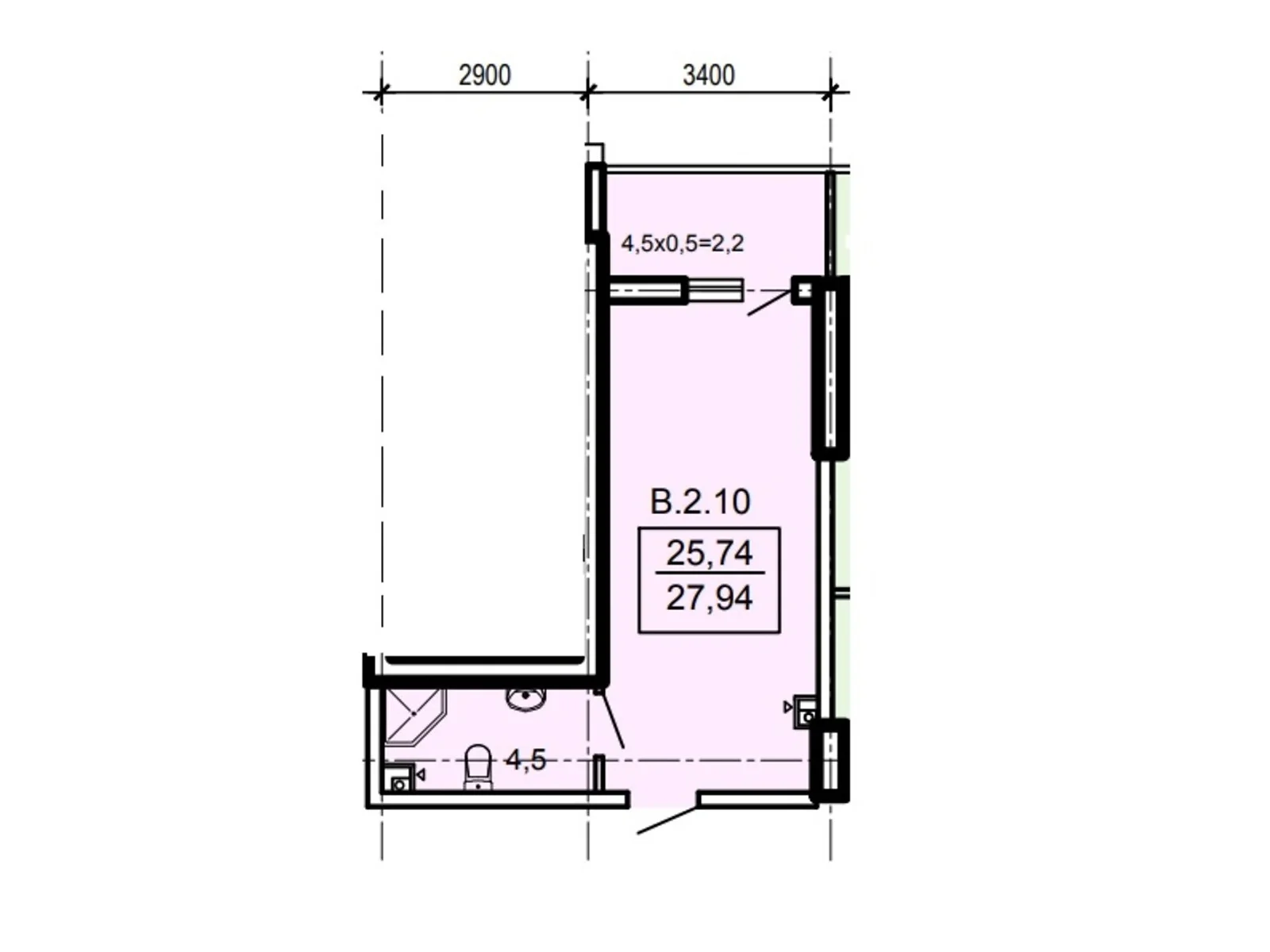 Продается 1-комнатная квартира 27.94 кв. м в Одессе, Фонтанская дор., 25 - фото 1