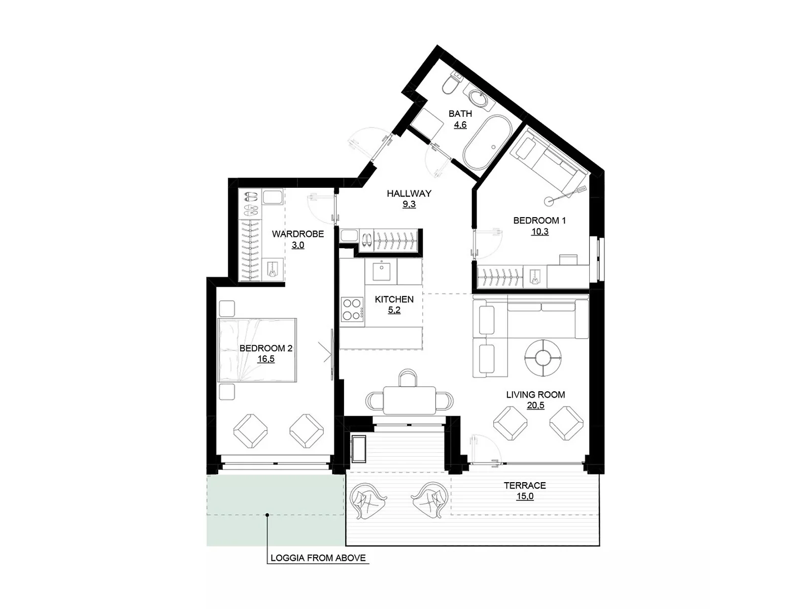 Продается 2-комнатная квартира 74.1 кв. м в Киеве, ул. Драгоманова - фото 1