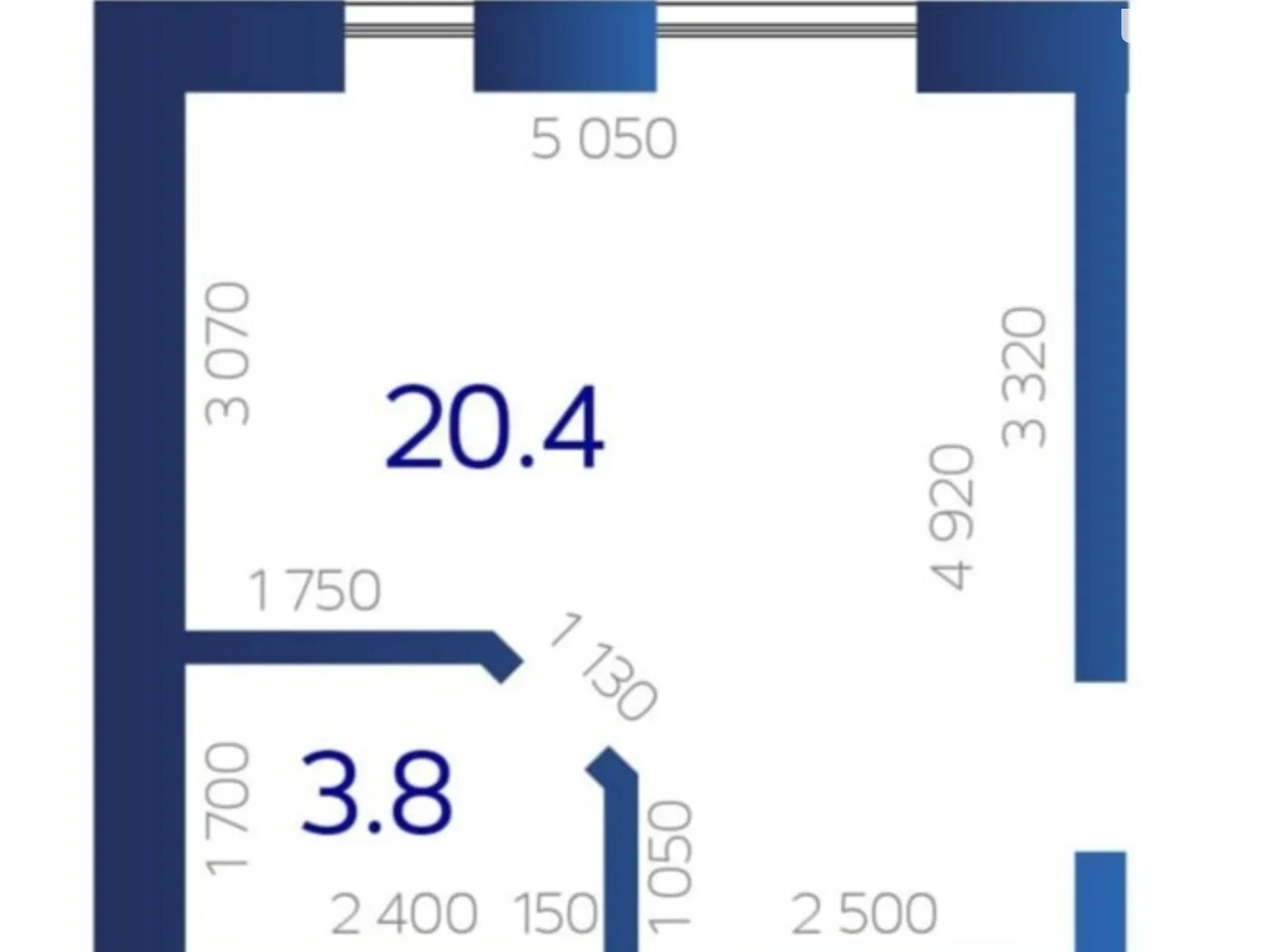 Продается 1-комнатная квартира 24.2 кв. м в Гостомеле, ул. Юбилейная, 22