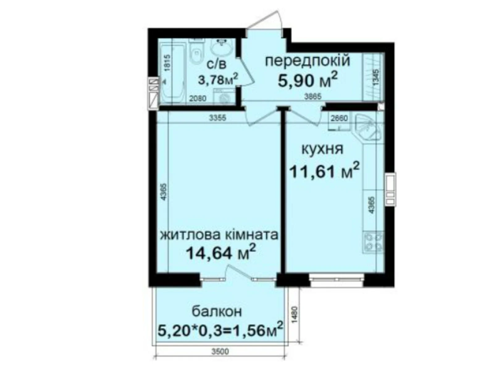 Продается 1-комнатная квартира 37.49 кв. м в Киеве, ул. Метрологическая, 148