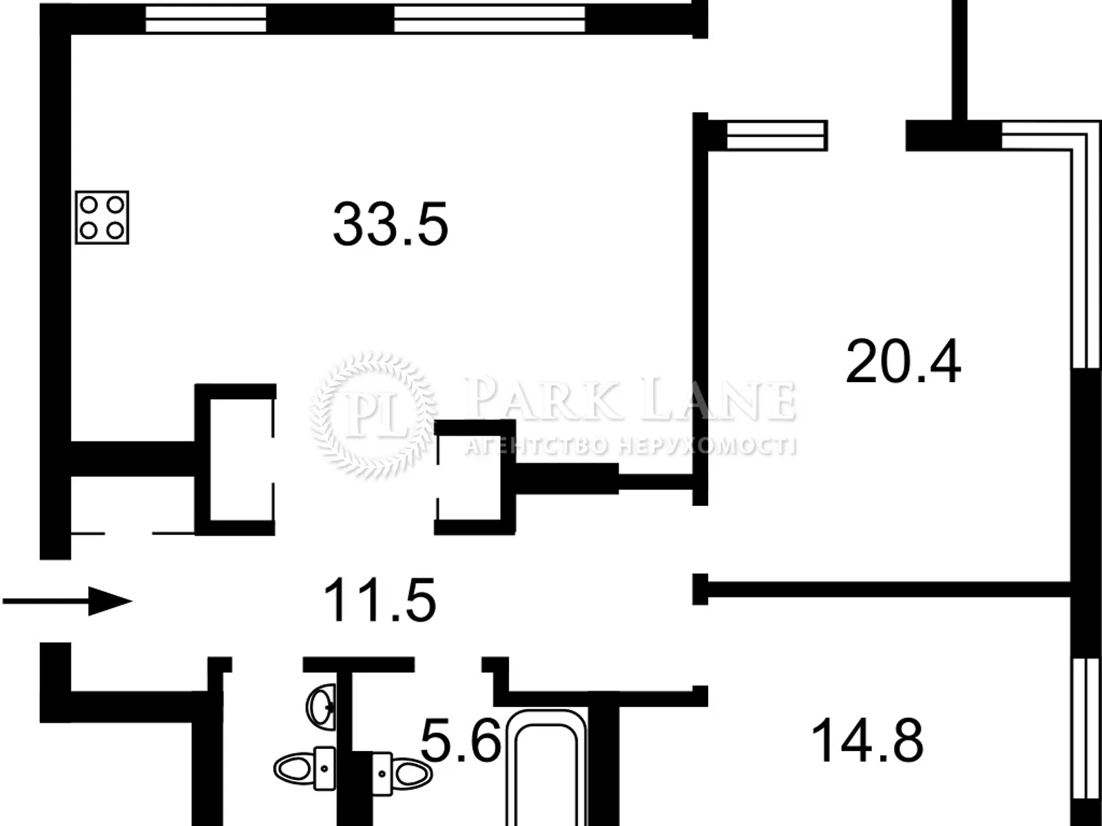 Продается 3-комнатная квартира 93 кв. м в Киеве, ул. Анатолия Петрицкого, 19А - фото 1