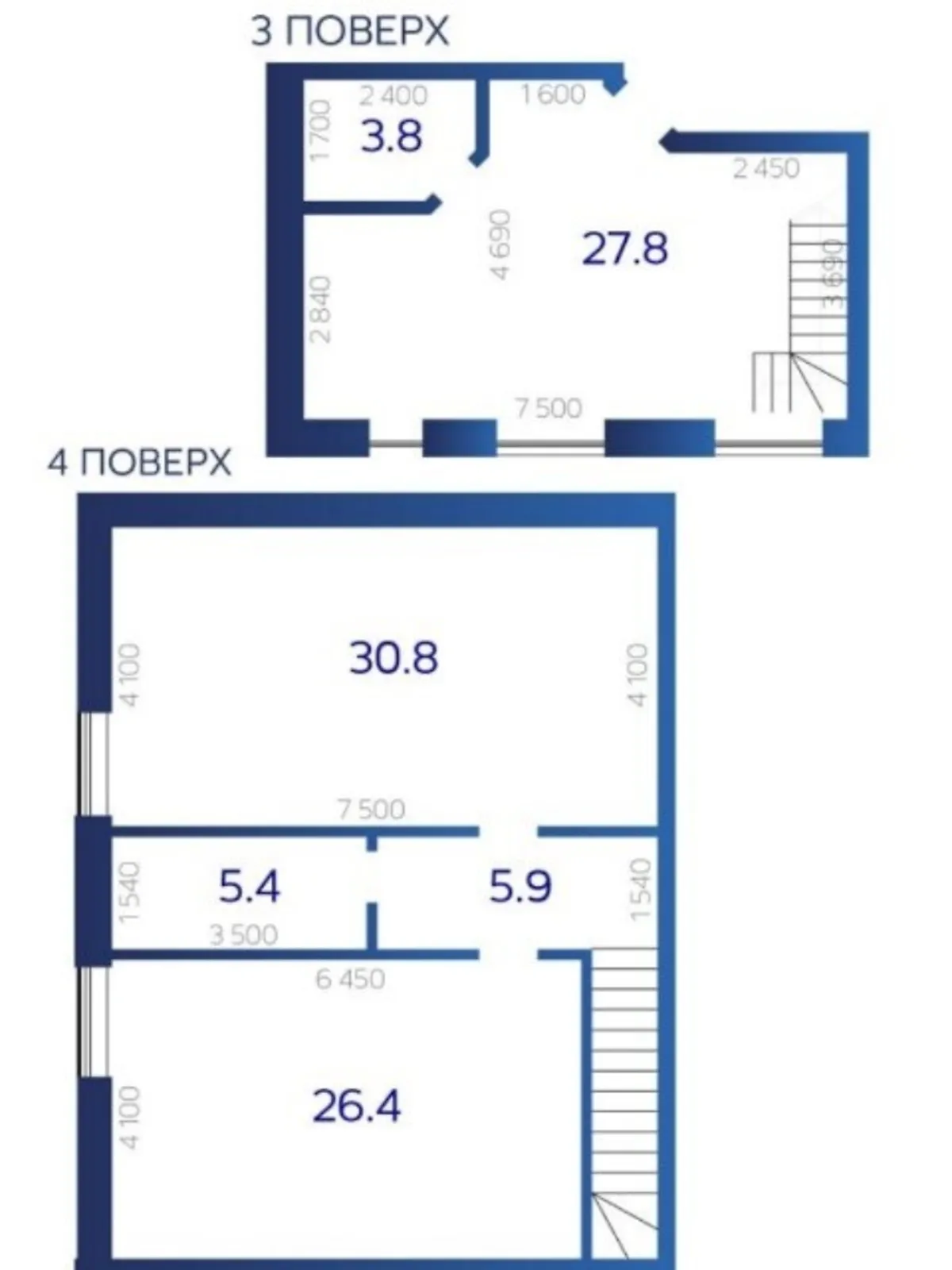 Продается 2-комнатная квартира 100 кв. м в Гостомеле, ул. Юбилейная, 16-22