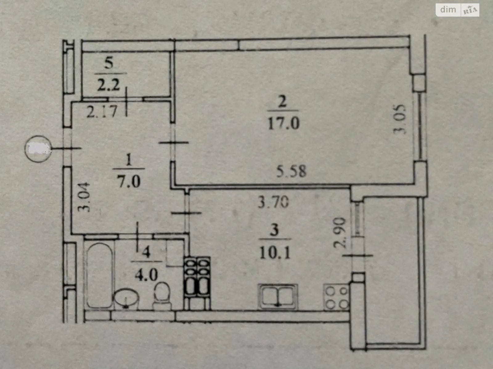 Продается 2-комнатная квартира 42 кв. м в Киеве, ул. Олевская, 11