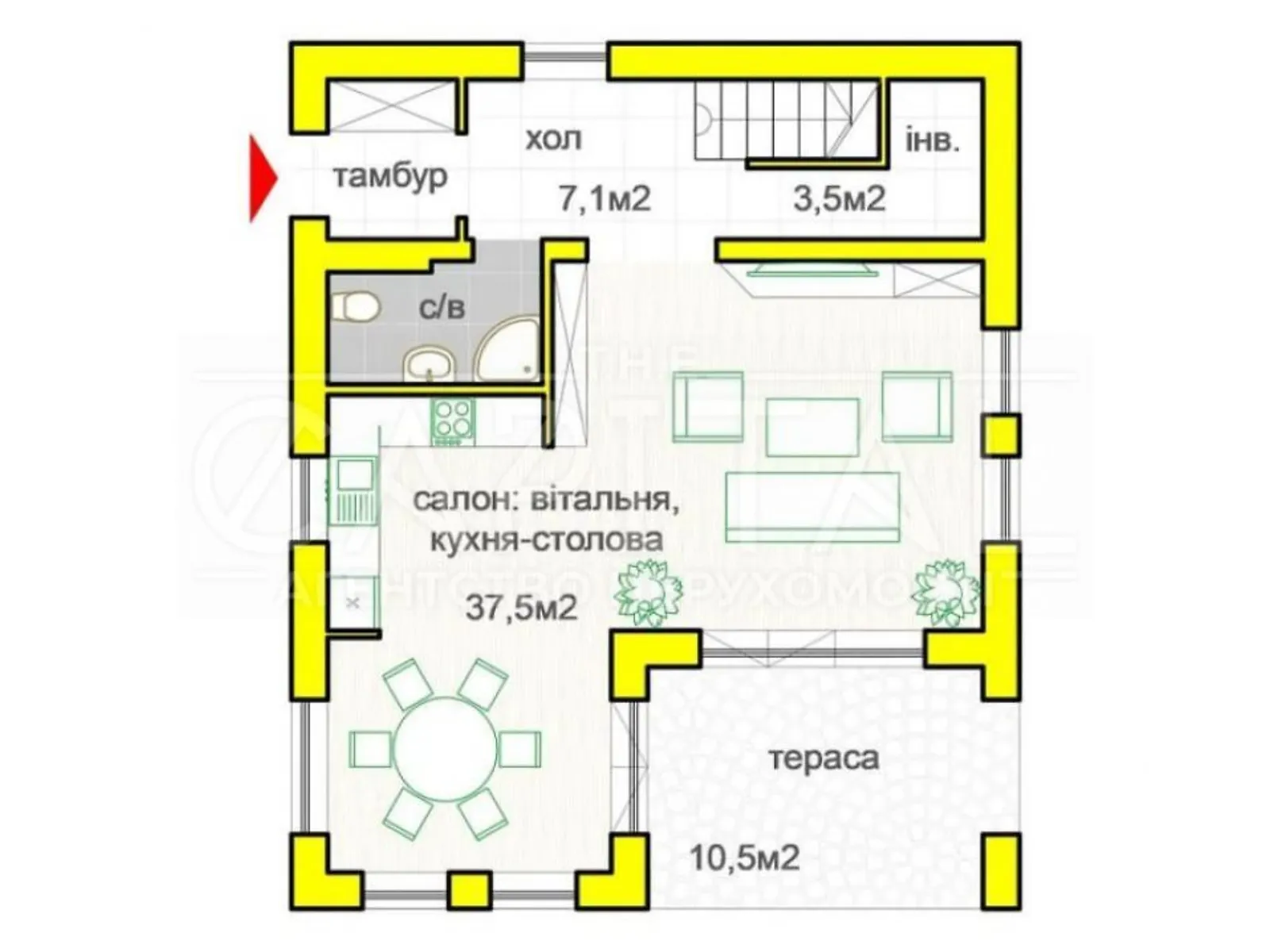 Продается дом на 2 этажа 116 кв. м с подвалом - фото 2