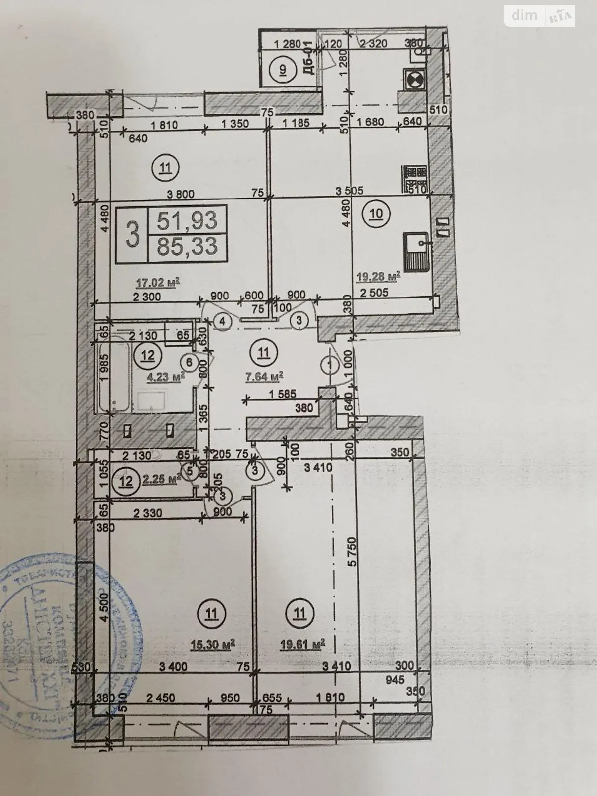 Продается 3-комнатная квартира 85 кв. м в Хмельницком