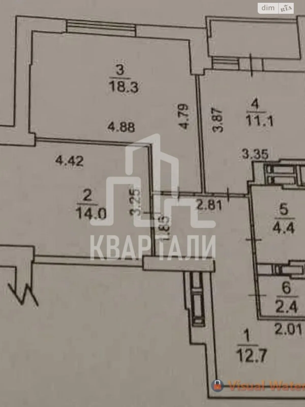 Продається 2-кімнатна квартира 65 кв. м у Києві, пров. Моторний, 9А