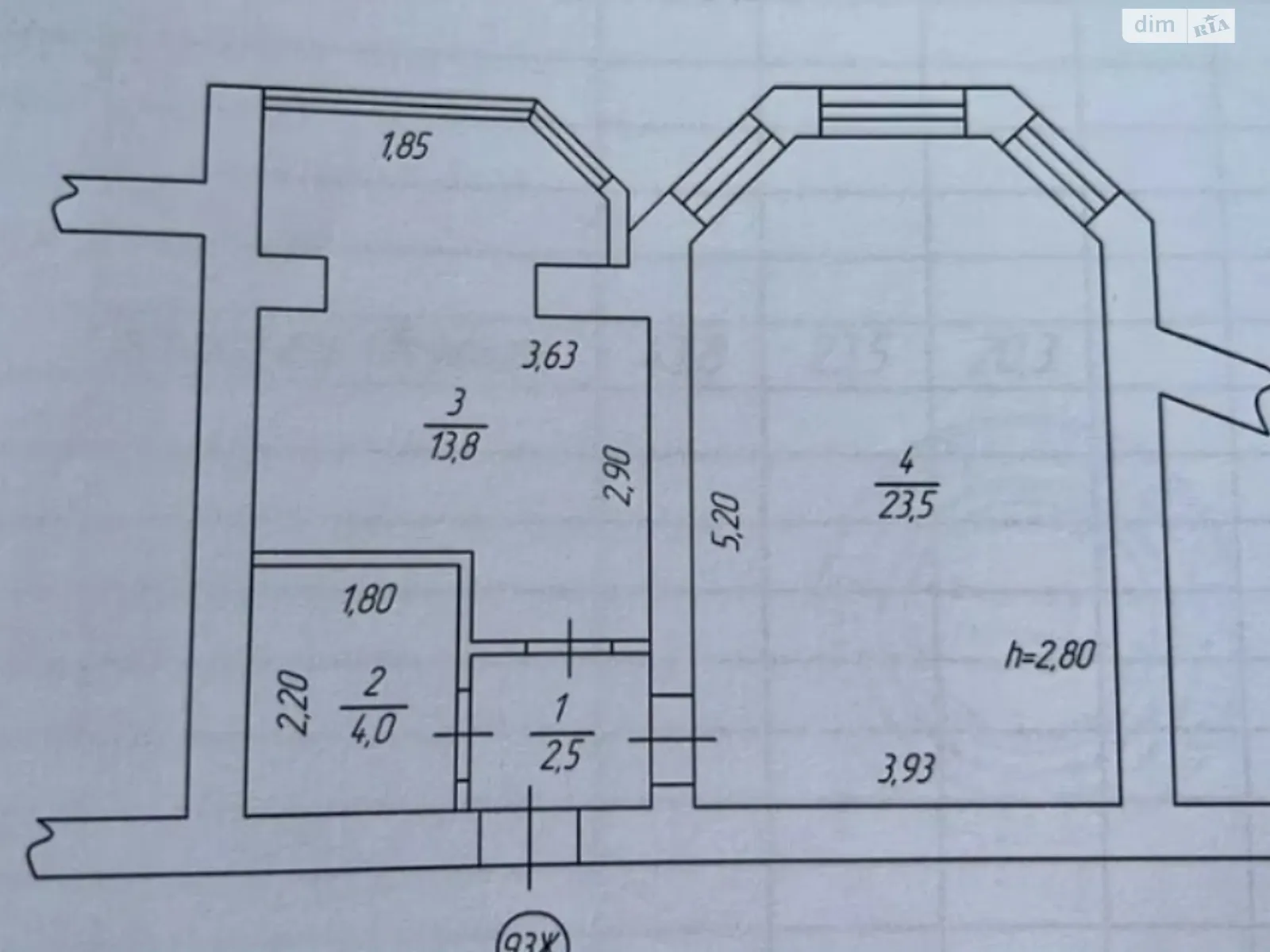 Продается 1-комнатная квартира 44 кв. м в Ровно - фото 1