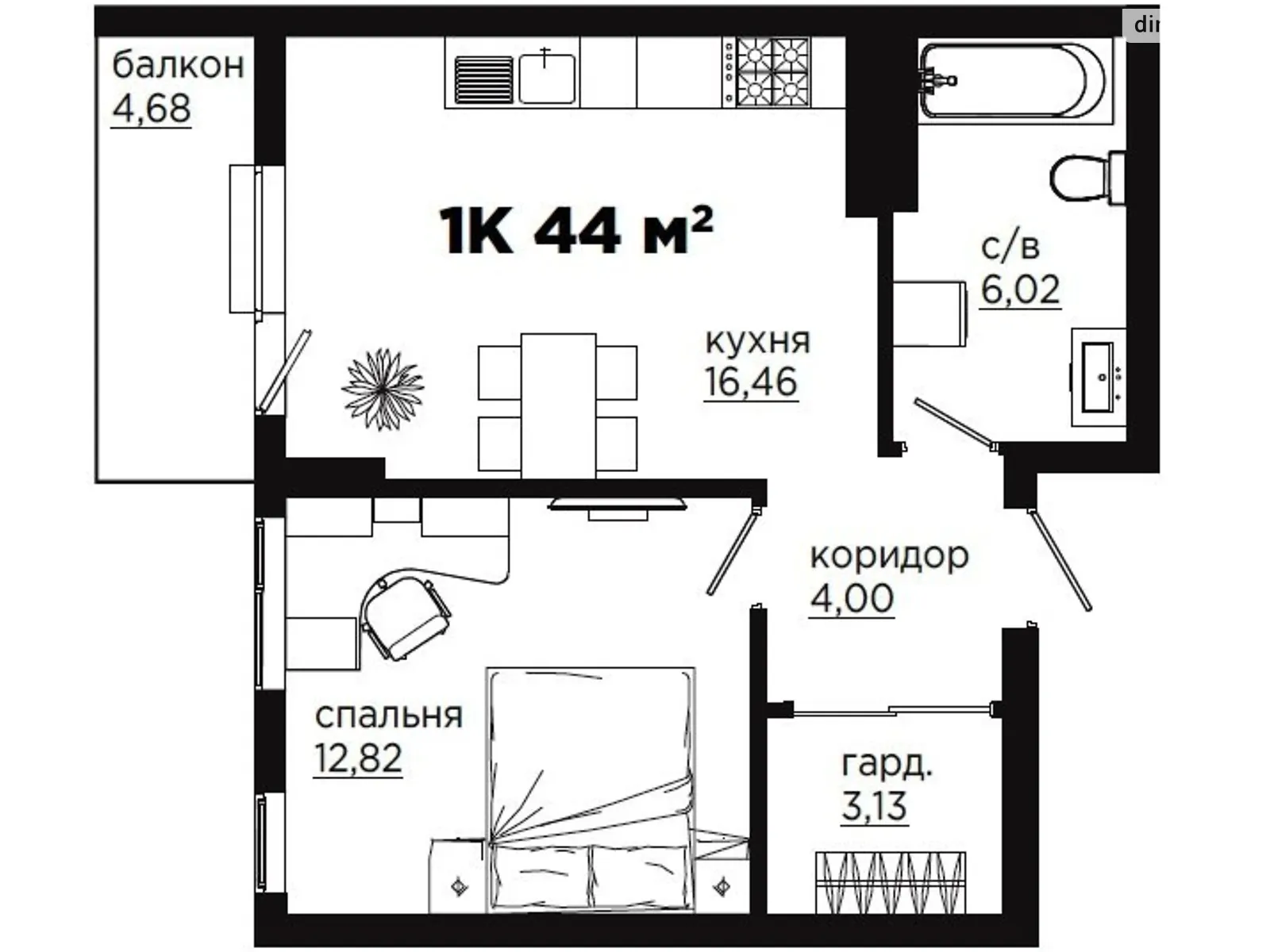 Продається 1-кімнатна квартира 44 кв. м у Івано-Франківську, вул. Юліана Пелеша(Крайківського), 4 - фото 1