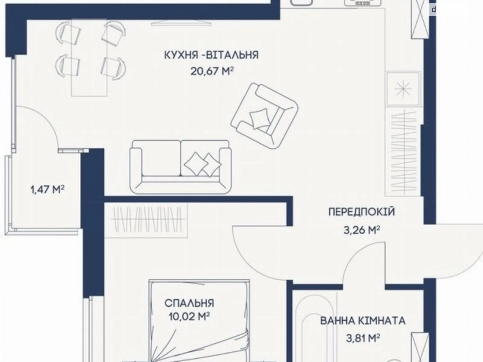 Продається 1-кімнатна квартира 38 кв. м у Києві, вул. Вірменська, 8/127