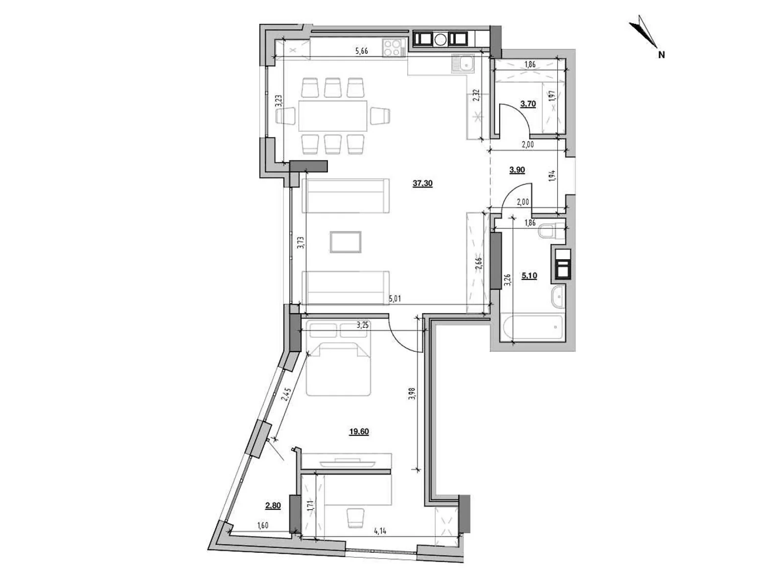 Продается 1-комнатная квартира 72.4 кв. м в Львове, ул. Ярославенко, 30 - фото 1