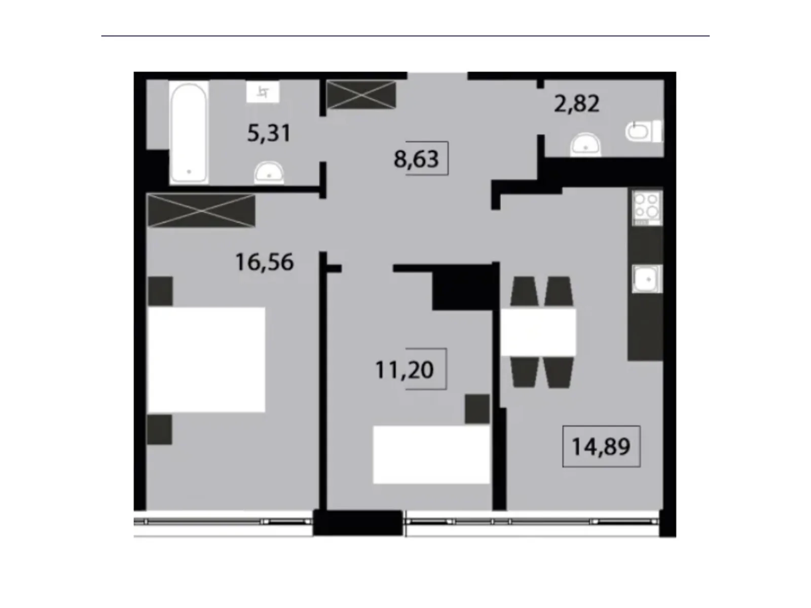 Продается 2-комнатная квартира 59.41 кв. м в Львове, ул. Раковского, 24А - фото 1