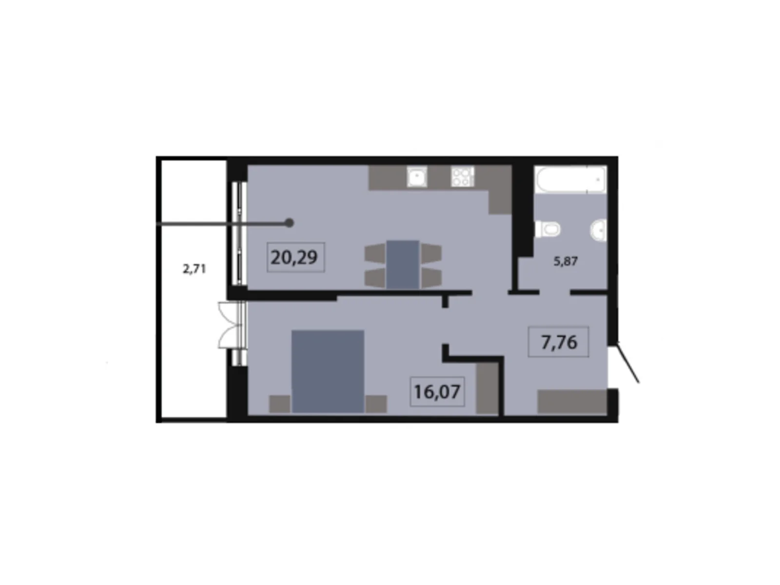 Продается 1-комнатная квартира 52.45 кв. м в Львове, ул. Раковского, 24А