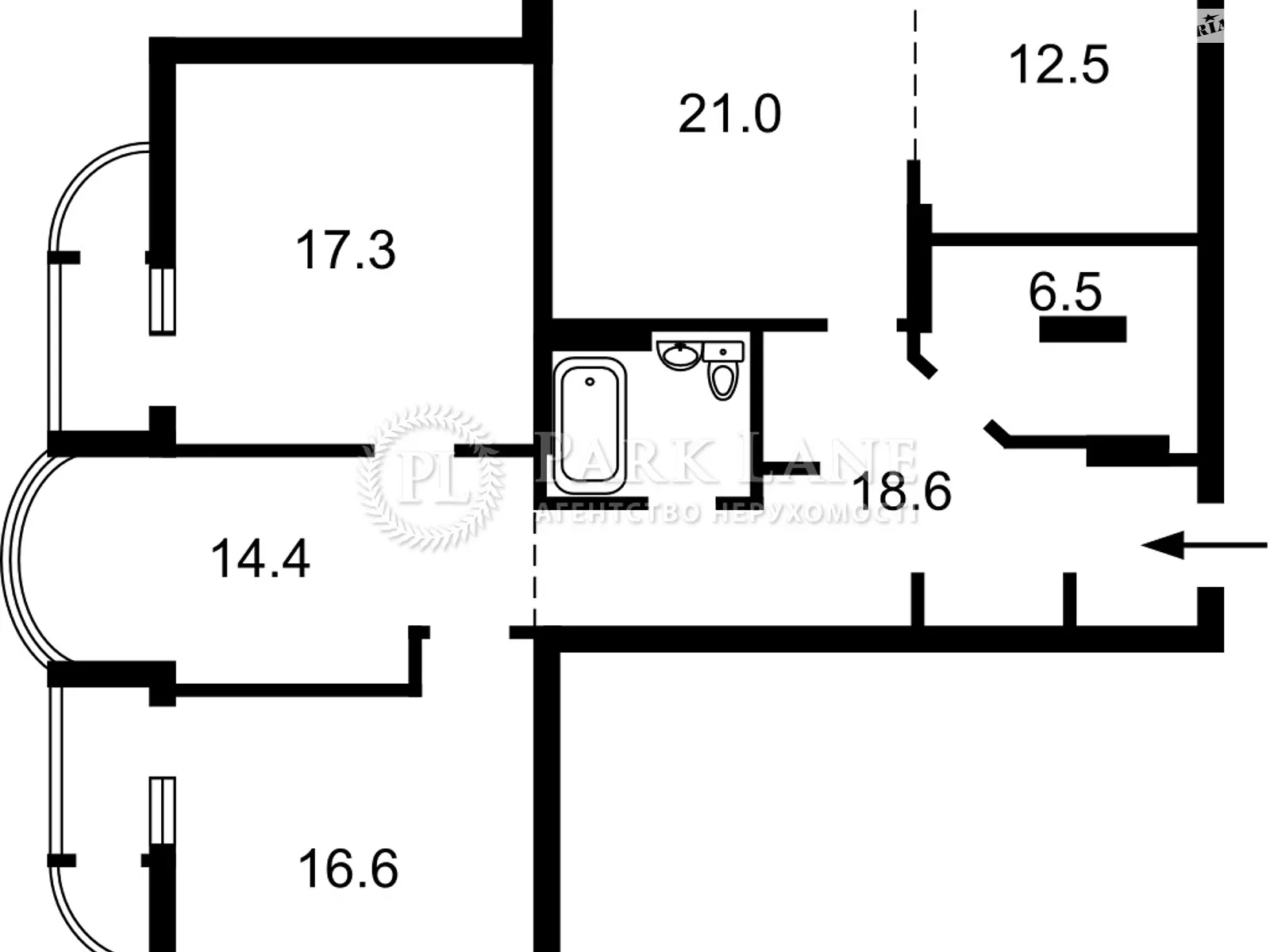 Продается 3-комнатная квартира 117 кв. м в Киеве, пер. Лабораторный, 6