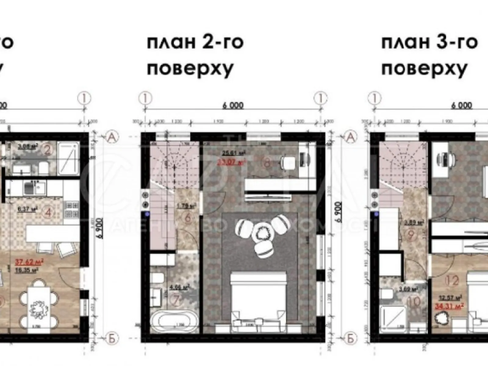 Продается дом на 3 этажа 109 кв. м с балконом - фото 2