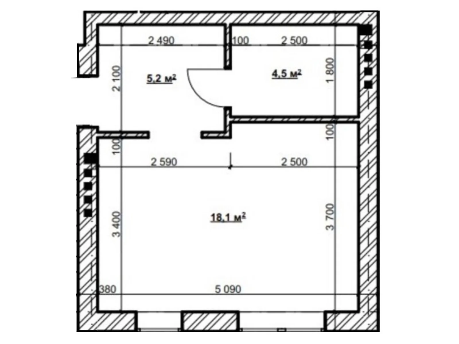 Продается 1-комнатная квартира 28.5 кв. м в Ворзеле, ул. Окружная, 23/1 - фото 1