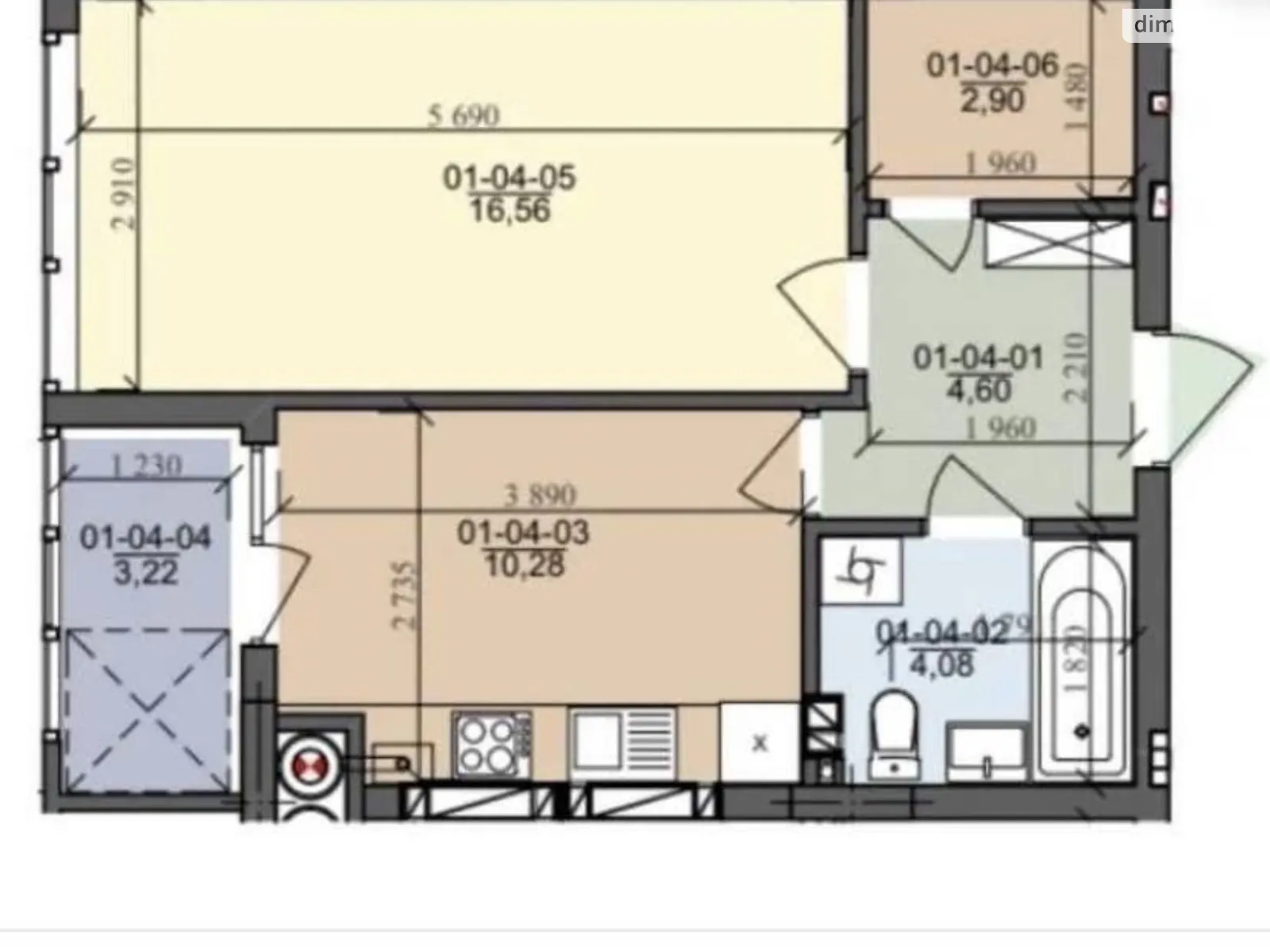 Продается 1-комнатная квартира 42 кв. м в Львове, ул. Трускавецкая, 109