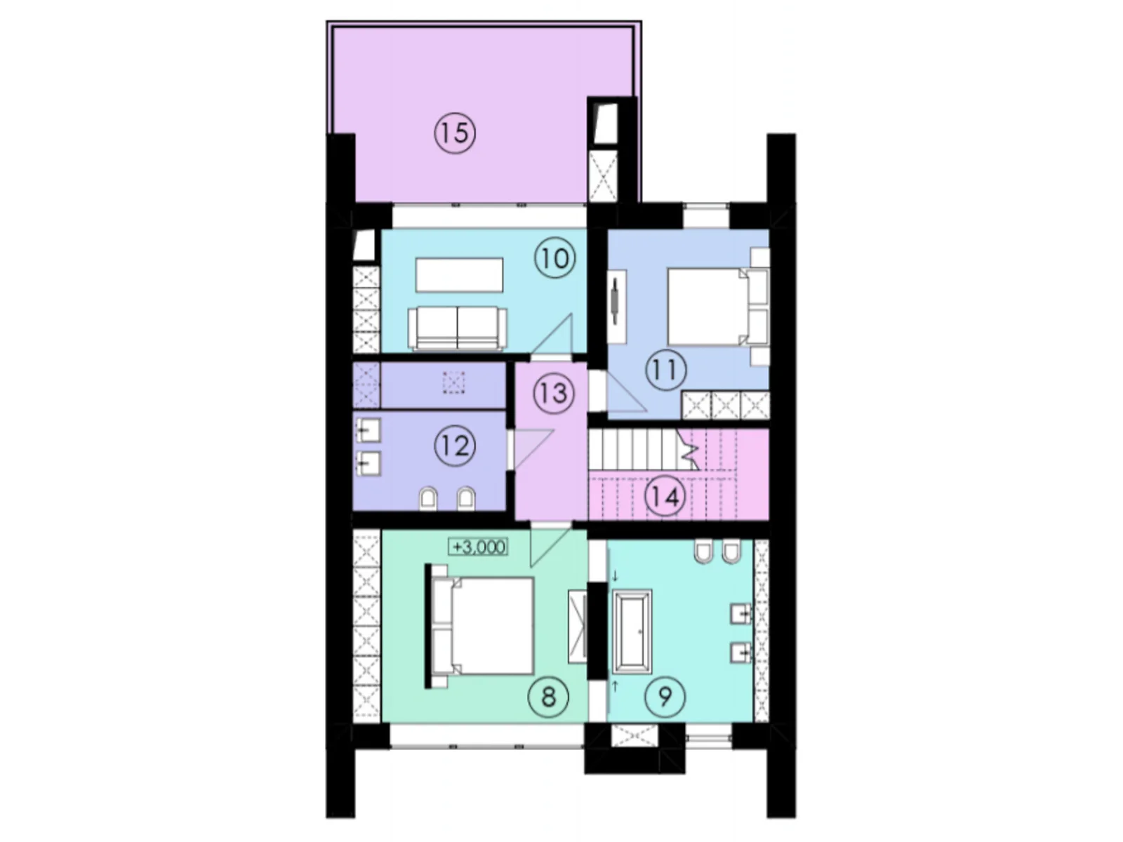 Продается дом на 2 этажа 204.5 кв. м с мансардой - фото 2