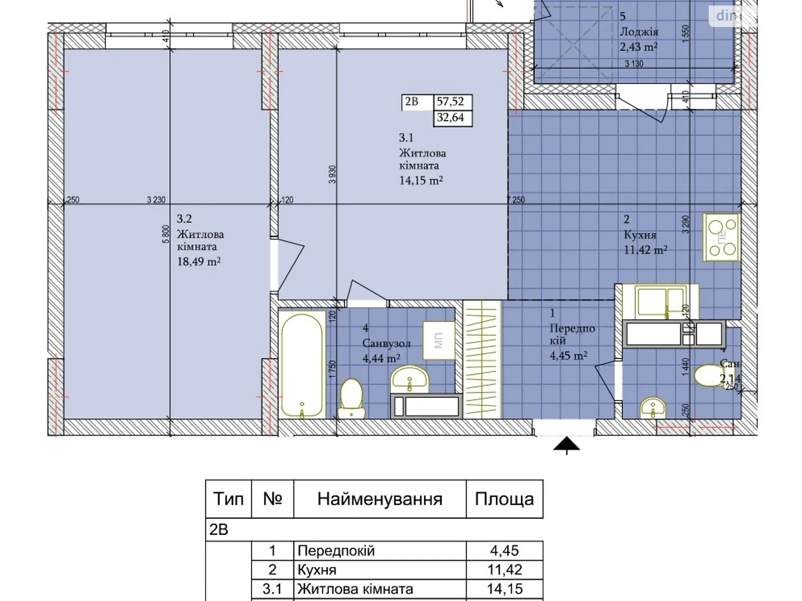 Продается 2-комнатная квартира 57.5 кв. м в Киеве, ул. Владимира Сосюры