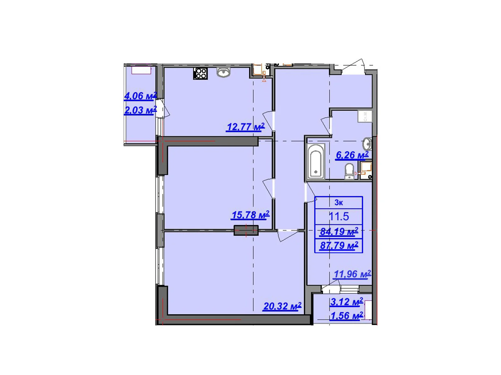 Продается 3-комнатная квартира 87.4 кв. м в Одессе, ул. Дача Ковалевского, 5 - фото 1